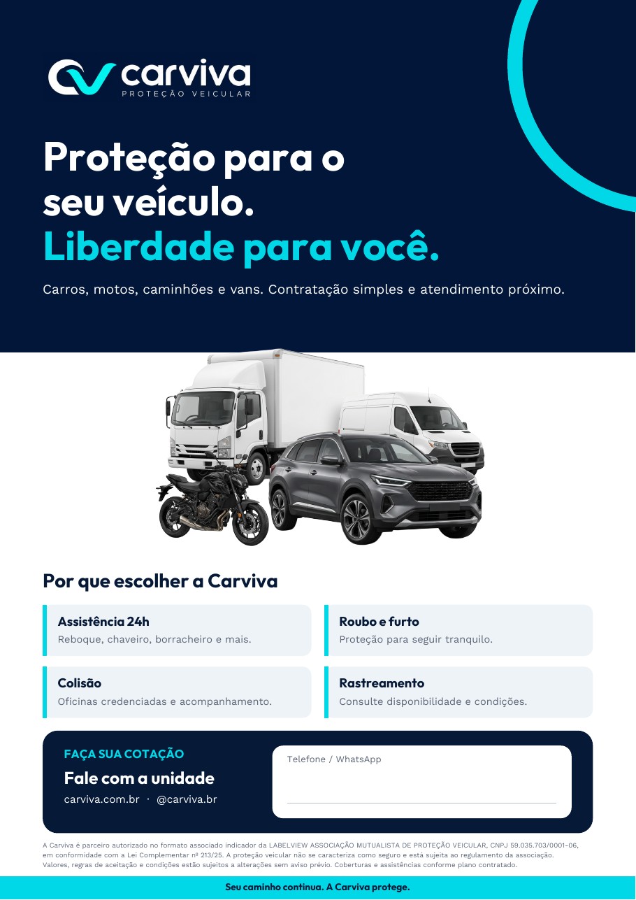 Prévia do panfleto Carviva